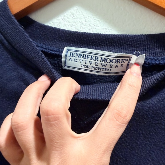 Jennifer Moore Navy Crewneck Sweater - Picture 2 of 3